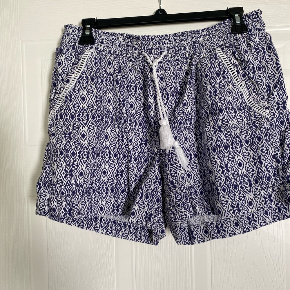 Briggs New York Blue and White Patterned Women's Shorts